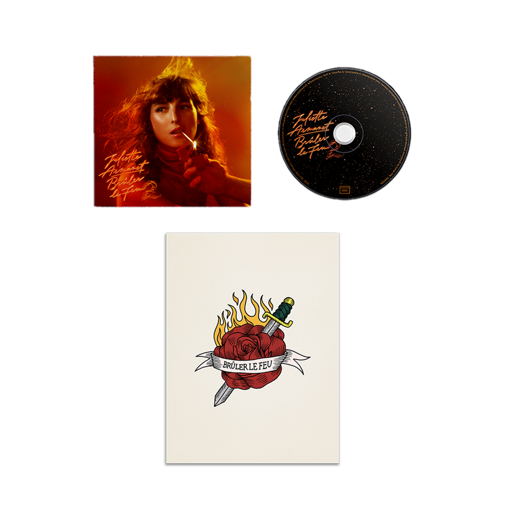 BRÛLER LE FEU 2 (CD OU VINYLE) + LITHOGRAPHIE "POIGNARD BRÛLANT" DÉDICACÉE